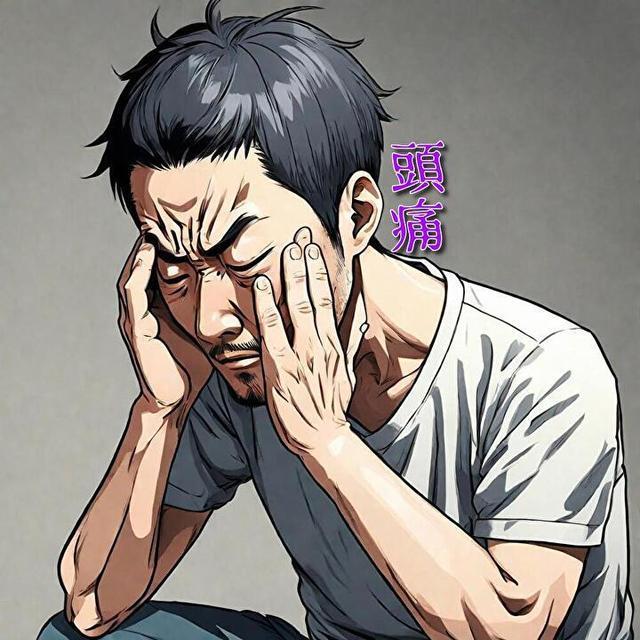 頭痛で悩む男性