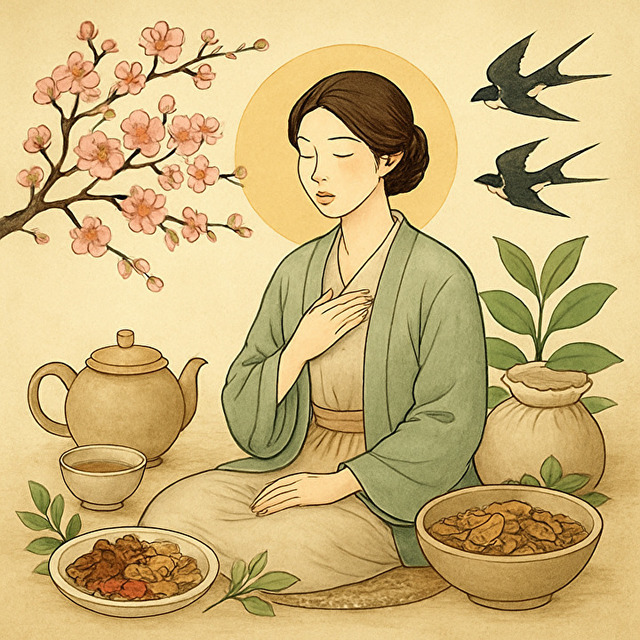 東洋医学的春の養生の画像